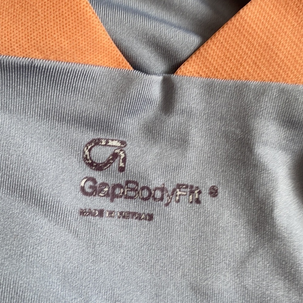 Gap Fit gray and orange cinched waist athletic dress - Picture 6 of 8